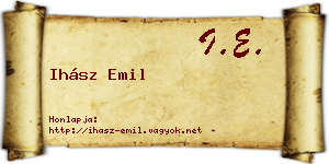 Ihász Emil névjegykártya
